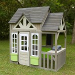 Casuta de Joaca Scenic View  pentru copii PlayHouse Wooden Play cu Bucatarie si accesorii pentru exterior gradina Kidkraft
